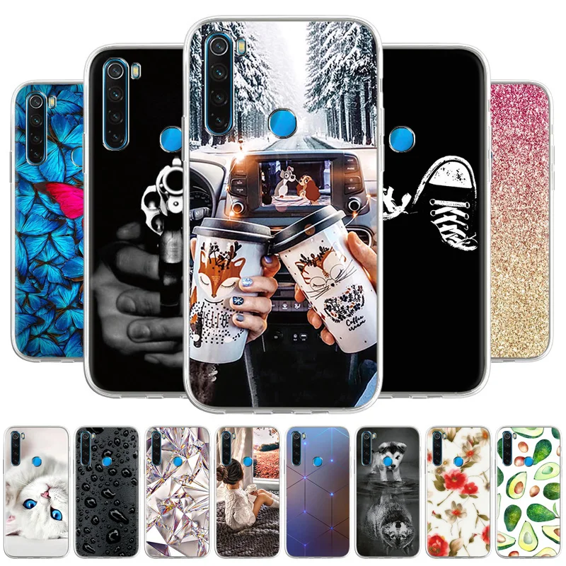Phone Case For Xiaomi Redmi Note 8T Case Coque On Xiaomi Redmi Note 8T Silicone Soft TPU Phone Back Cover Fundas Flower Capas