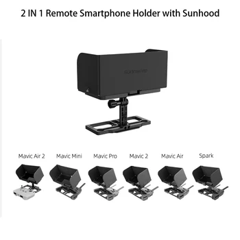 

Remote Controller Mobile Phone Holder with SunHood Full Screen Smartphone Holder for Mavic Air 2/ Mini/ Pro/ 2/ Air drone