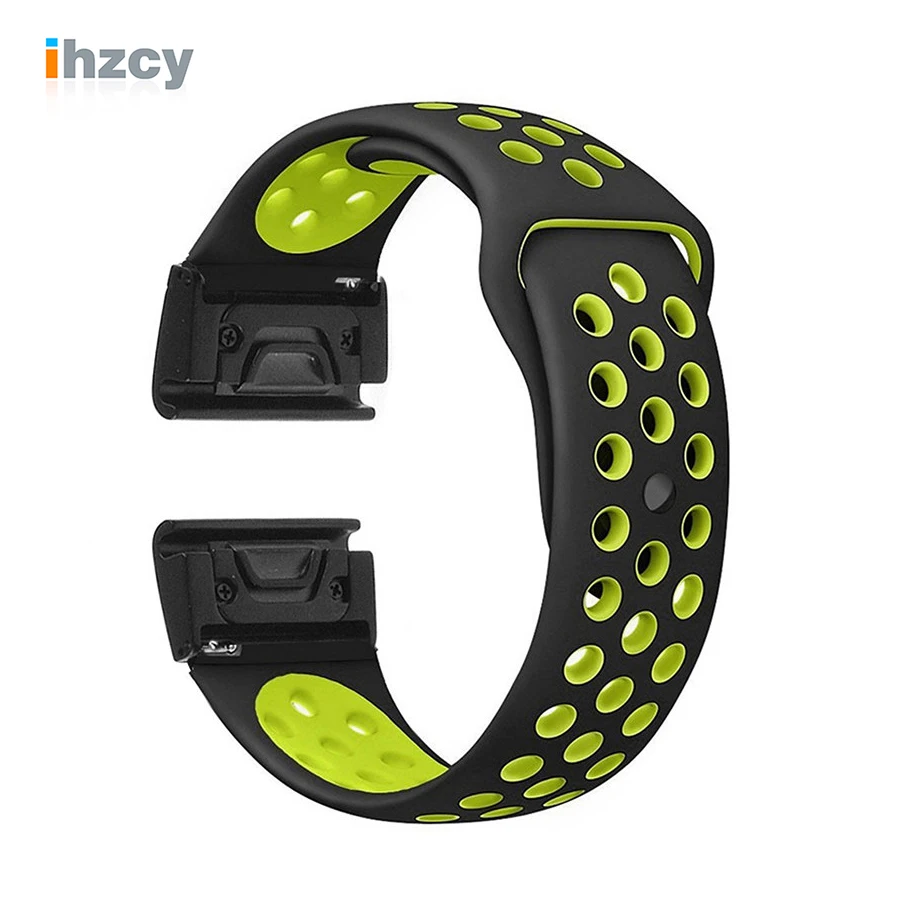 26 22 20 мм ремешок для часов Garmin Fenix 5X5 5S Plus 3 HR Forerunner 935 часы Quick Release силиконовый