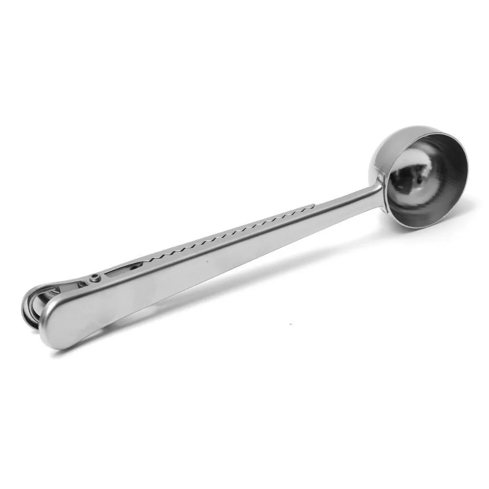 2016-Silver-Stainless-Steel-Ground-Coffee-Tea-Measuring-Scoop-Spoon-With-Bag-Seal-Clip (4)