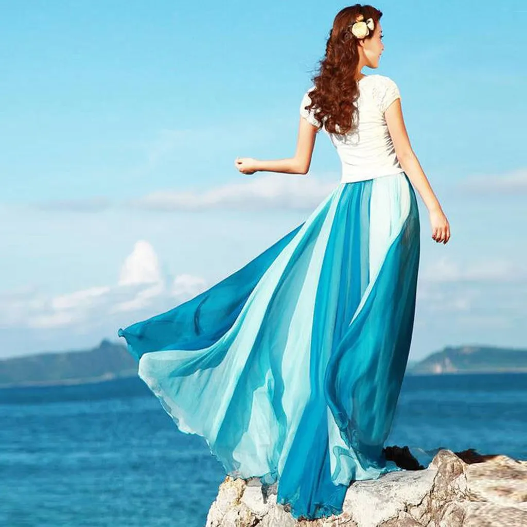 summer long flowing skirts