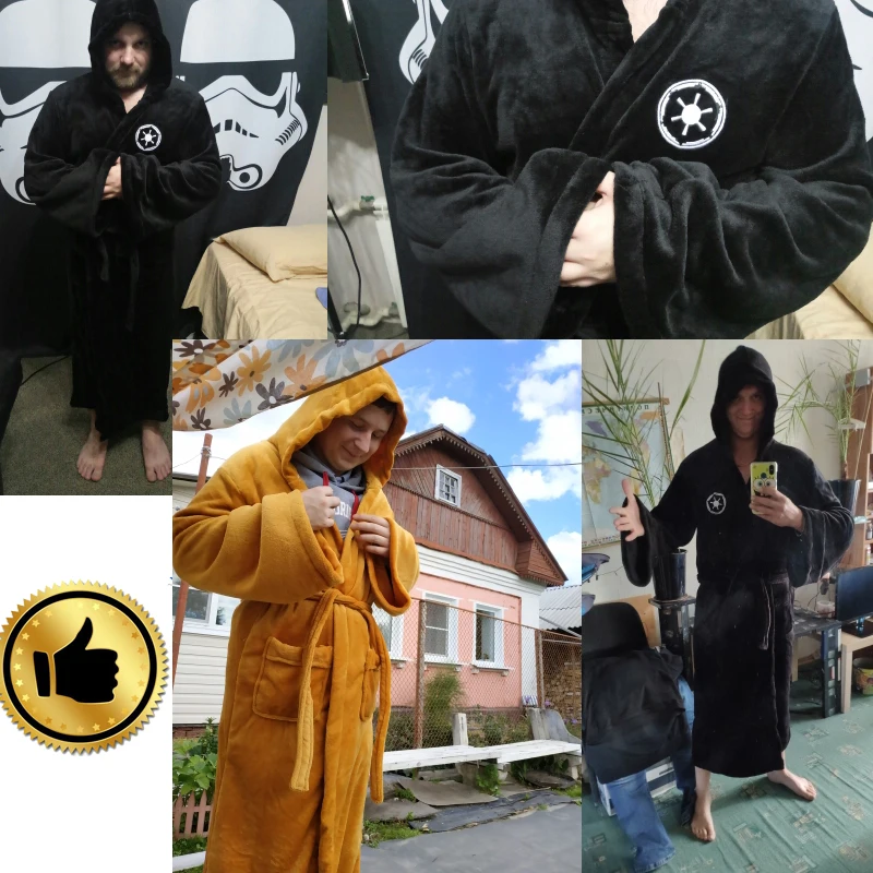 Костюм для косплея джедая из Звездных войн плотный хлопковый Халат мужской