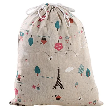 

Small Fresh Handmade Drawstring Cotton Linen Storage Bag Tea/candy/key/Jewelry Organizer Makeup Cosmetic Coins Small Cloth Bag