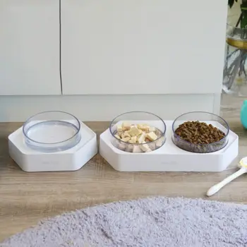 

Oblique Mouth Anti-overturned Cats Dogs Bowl Plastic Sigle/Double Bowls