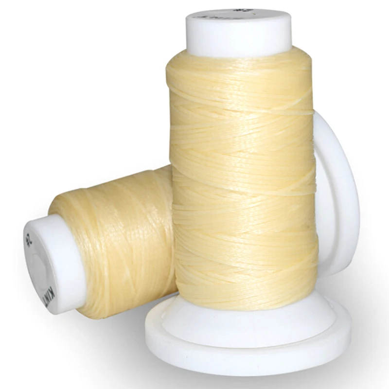 beige DIY инструмент для рукоделия, ручная вощеная нить 0,8 мм, 50 м, полиэфирный шнур, швейная машина для шитья кожи, 50 метров - Цвет: beige
