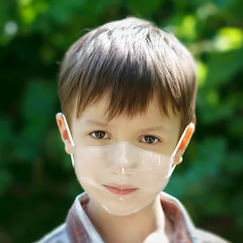 

PM2.5 Breathable Children Transparency Transparent Lip Mask With Clear Window Visible Expres Face Mouth Mask Unisex Washable
