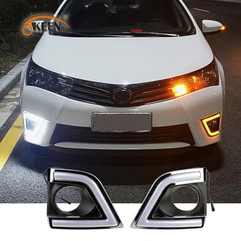 

OKEEN Car LED Daytime Running Light For Toyota Corolla 2014 2015 2016 Car Accessories Waterproof ABS 12V DRL Fog Lamp Decoration