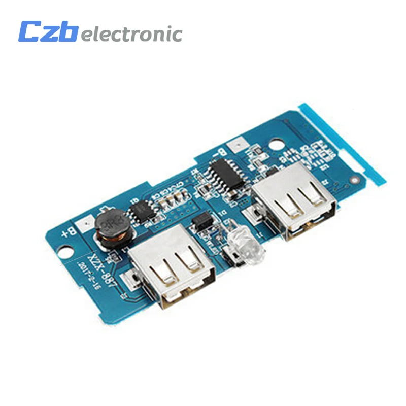 5V 2A Power Bank Charger Board Charging Circuit Step Up Module Dual USB Outpu hu