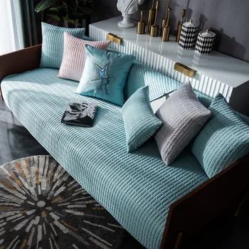 

Summer Sofa Covers Cushion Cover Natural Latex Sofa Towel Breathable Solid Color Thickened Non-slip Double Sofa Cushion Custom