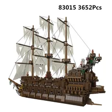 KING 83015(16016) 3652Pcs The Flying the Netherlands Ship Blocks Pirates of the Caribbean Movies Series MOC Bricks Boys Gift