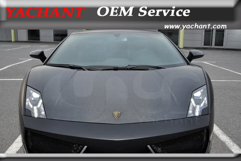 

Car-Styling High Quality Dry Carbon Or Carbon Fiber Body Kit Hood Fit For 2009-2012 Gallardo LP540 550 560 570 OEM Hood Bonnet