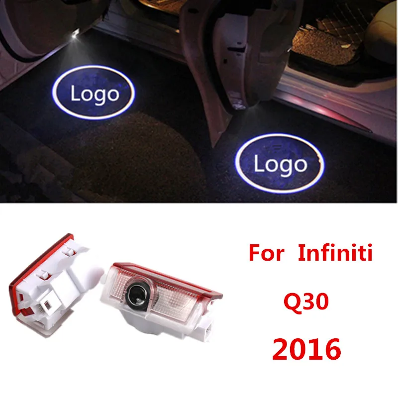 Для Infiniti логотип автомобиля двери эмблема лампа для Infiniti Q30 значок призрак тени свет Авто Добро пожаловать лампочка освещения подножки светодиодный