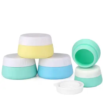 

3pcs 10ml/20ml Mini Cream Case Silicone Cream Power Box Refillable Bottle Cosmetic Container For Travel Storage