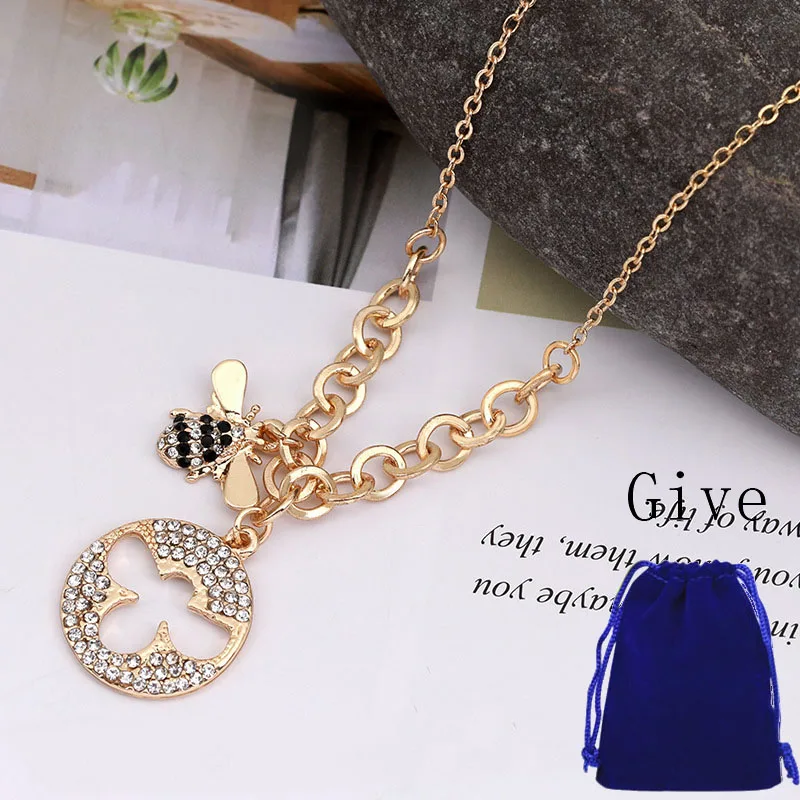 

High quality SWA original gorgeous and dazzling bee crystal lady romantic Necklace
