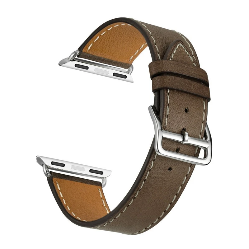 Кожаный ремешок для Apple Watch Band 7 6 40/44 мм 45 браслет iWatch 5 4 3 2 1 Single Tour 38/42 41 акция |