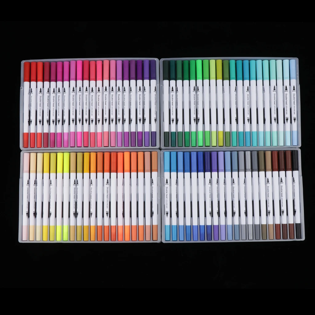 80 Color Markers Textile Acrylic Pens Marker Pens Felt Drawing Painting Pens for Card Making DIY