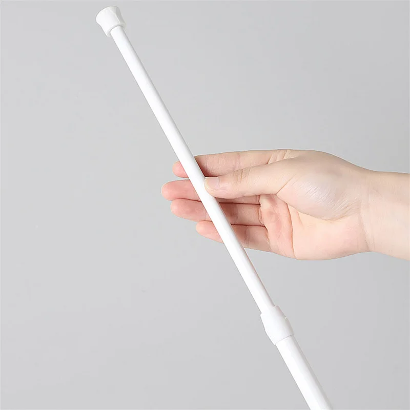 Multi Purpose Telescopic Curtain Rod Wardrobe Adjustable Bar Shower Spring Loaded Extendable Telescopic Poles Rail Hanging Rods