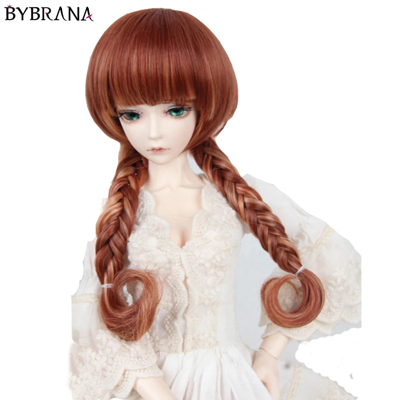 

Bybrana BJD кукла wig double ponytail high temperature wire 1/3 multicolor hair