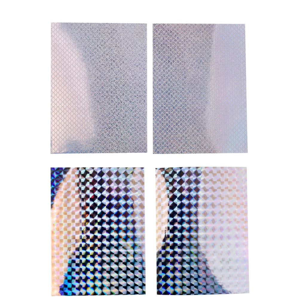 4Pcs Reflective Holographic Scales  Film Fishing Lure Tape 3.9