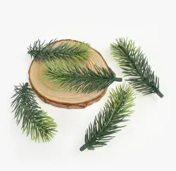 Set of 10 Realistic Artificial Pine Needle Branches for Festive Decor and DIY Projects (10cm gradient color)