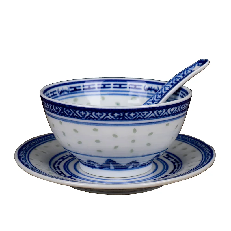 3 шт./лот Цзиндэчжэнь синий и белый фарфор Ramen миска набор рисовые миски обеденная