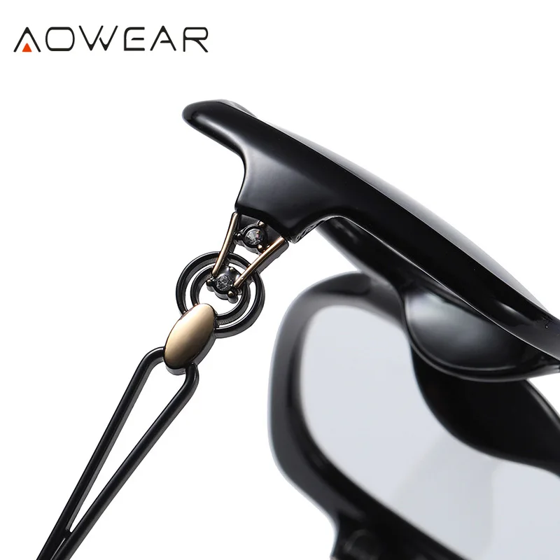 AOWEAR 2020 Oversized Retro Women s Sunglasses Women Polarized Luxury Brand Gradient Shades Sun Glasses Lady