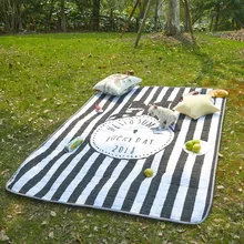 Очень большое одеяло для пикника-водонепроницаемый коврик для пикника складной портативный тоут для семейного концерта на открытом воздухе 1,7*1,95 м