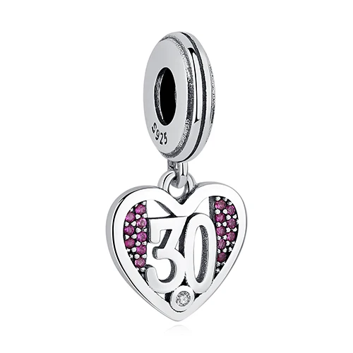 Подарок на день Святого Валентина, 925 пробы серебряные подвески в виде сердца, подходят для оригинальных браслетов Pandora, женская подвеска для любви - Цвет: PY1835