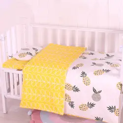 Комплект постельного белья из 3 предметов для малышей, хлопковый комплект постельного белья для новорожденных, наволочка, простыня для