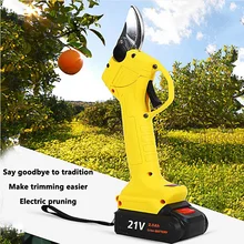 Fruit Tree Pruning Shears Electric Grafting Tool Scissor 16.8V 21V Li-ion Battery Rechargeable Cutting Shear for Garden Farming Fruit Tree Pruning Shears Electric Grafting Tool Scissor 16.8V 21V Li-ion Battery Rechargeable Cutting Shear for Garden Farming