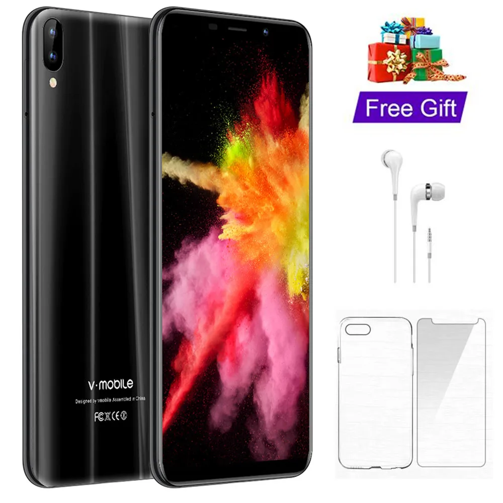 TEENO Vmobile XS pro Мобильный телефон Android 3 ГБ + 32 5 84 &quot19:9 HD экран 13 МП камера celular смартфон