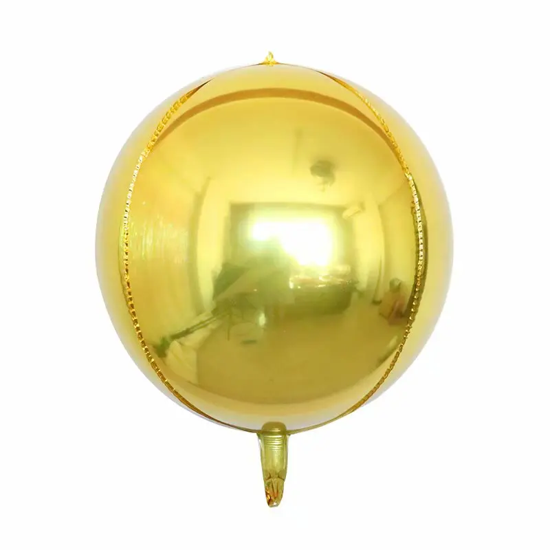 20 шт. розовое золото 4D 22 дюймов круглые алюминиевые фольги Воздушные шары металлический Свадебный шар украшения на вечеринку дня рождения баллон гелия поставки - Цвет: gold