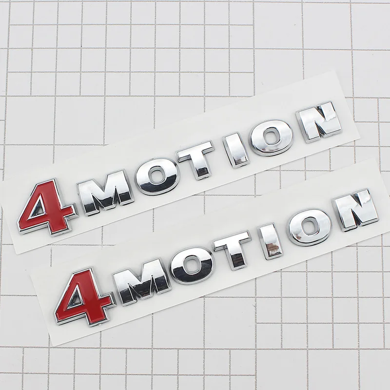 

1 PCS 3D ABS 4 MOTION 4MOTION Chrome Car Rear Emblem Boot Trunk Badge Decal Car Stickers For PASSAT Touareg GOLF Polo Tiguan