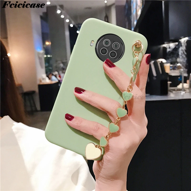 xiaomi leather case color Love Bracelet Case For Xiaomi Mi 10T Lite Silicone Soft TPU Cover For Xiaomi Mi 10T Pro Mi10T Pro 5G Phone Bags cases for xiaomi blue