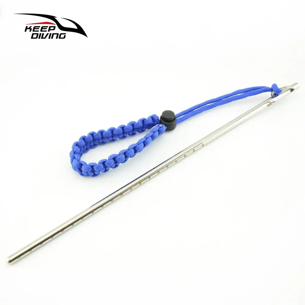 Royal blue Kuulee нержавеющая сталь Дайвинг Хлопушка погружение палочка для лобстера указатель стержень с парашютом шнурки Аксессуары для дайвинга - Color: Royal blue