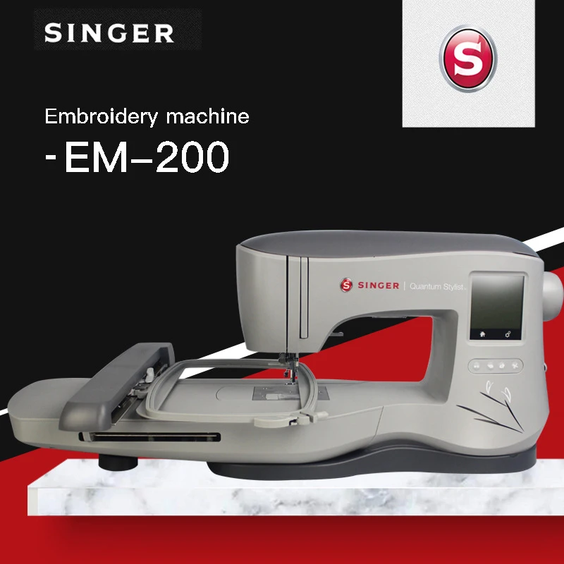 singer em200 superb embroidery machine with lcd touch screen brands