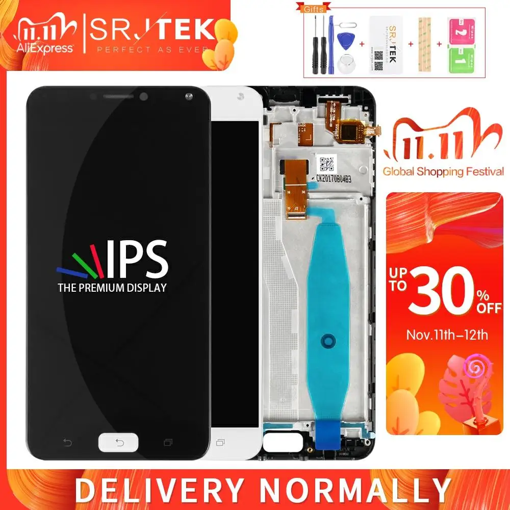 Экран для Asus Zenfone 4 Max ZC554KL ЖК дисплей с сенсорным стеклом в сборе рамкой 1280*720 X001D