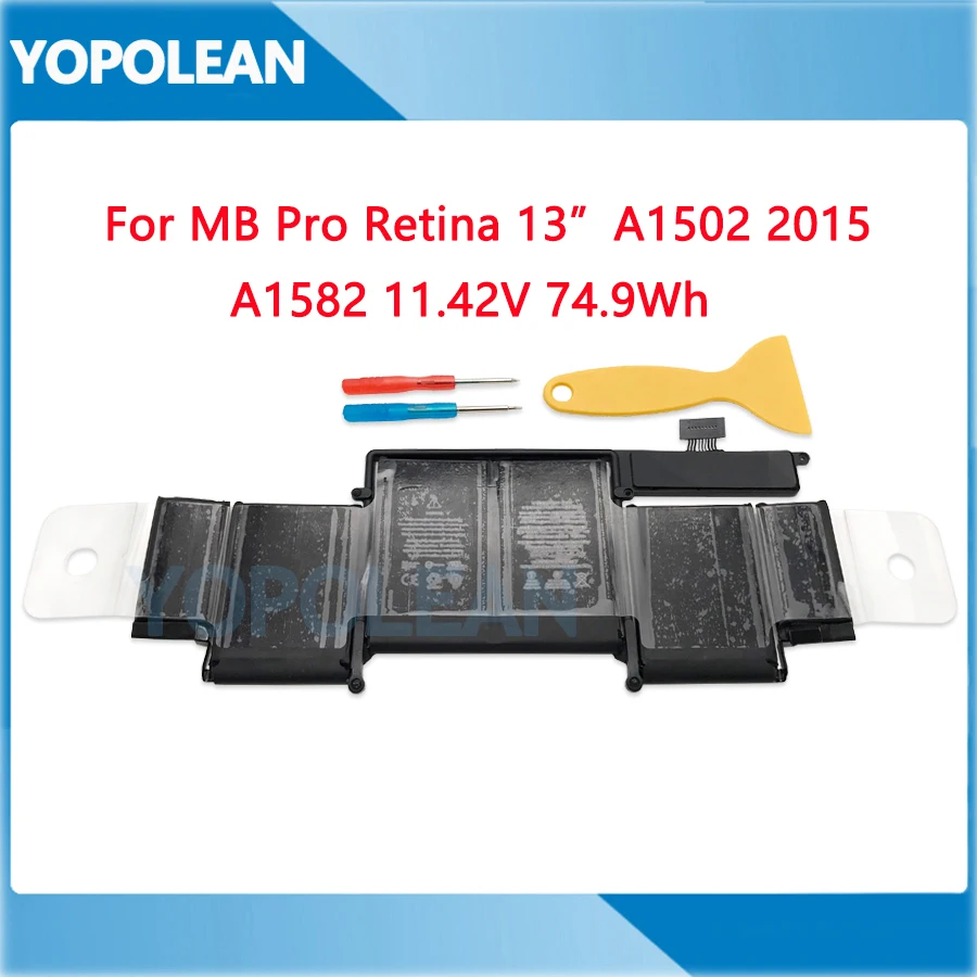 Новый аккумулятор A1582 для ноутбука Macbook Pro Retina 13 дюймов, A1502, 2015 лет, 11,42 в, Вт/ч - изображение