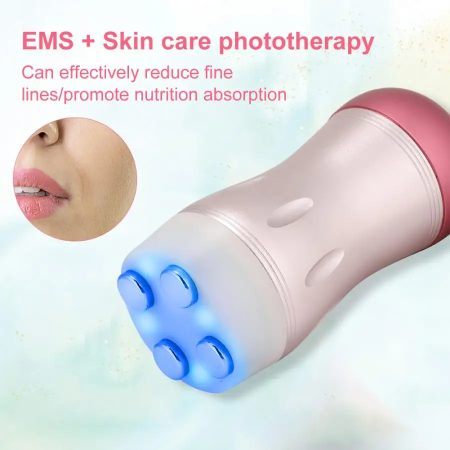 EMS Micro-Current Face Lift Beauty Machine Face Lifting Wrinkle Removal Blue Light Phototherapy Facial Massager Skin Care