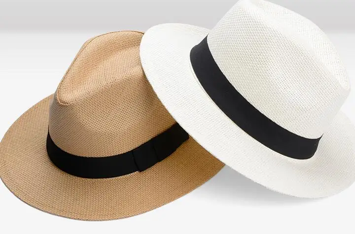 white paper straw fedora hat 