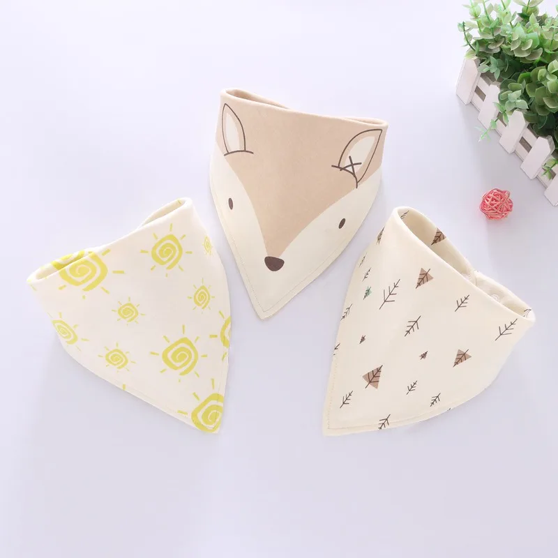 Детское треугольное полотенце слюнявное полотенце детский хлопковый нагрудник с двойной пуговицей детский нагрудник с рисунком из мультфильма
