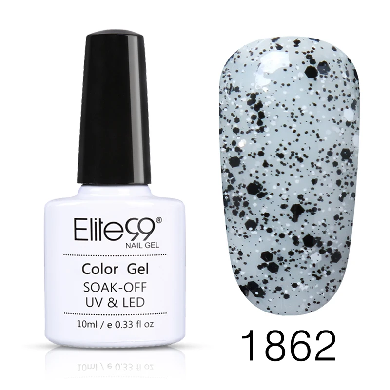 Elite99 Гель-лак 59 цветов, долговечный УФ-лак для ногтей, Гель-лак для ногтей, нужен светильник, 10 мл, блеск, чистый, Полупостоянный, Esmalte - Цвет: 1862