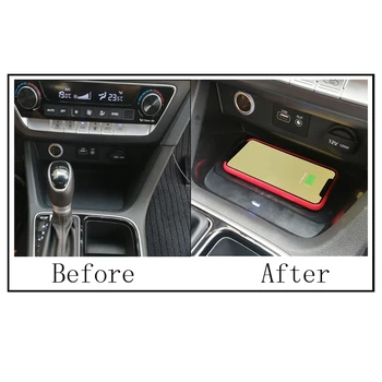 

Car Accessories Mobile Phone 10W QI Wireless Charger Phone Adapter Charging Case for Hyundai Sonata 9 2017 -2019