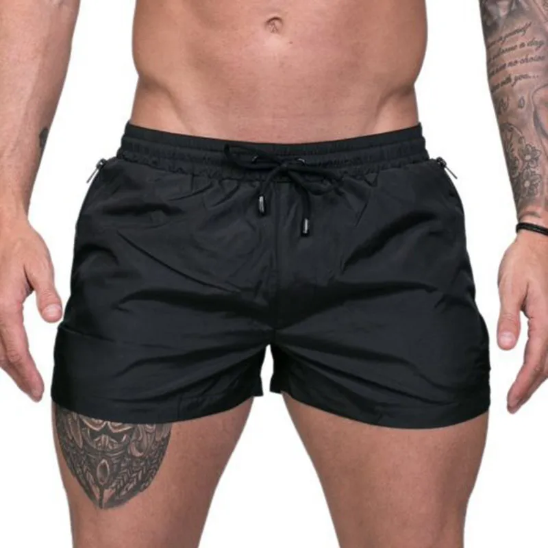Модные мужские спортивные пляжные шорты, Хлопковые Штаны для бодибилдинга, фитнеса, шорты для бега, повседневные мужские брендовые шорты
