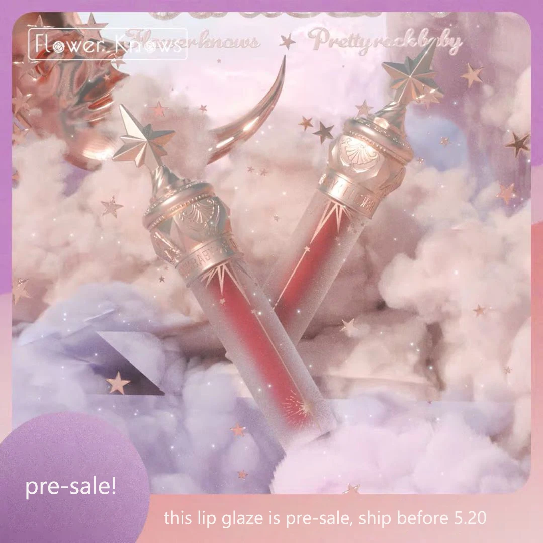 

Flower Knows Lip Glaze Pretty Rock Baby Unicorn Little Star Stick Water Light Mirror Surface Lip Gloss Moisturizing Waterproof