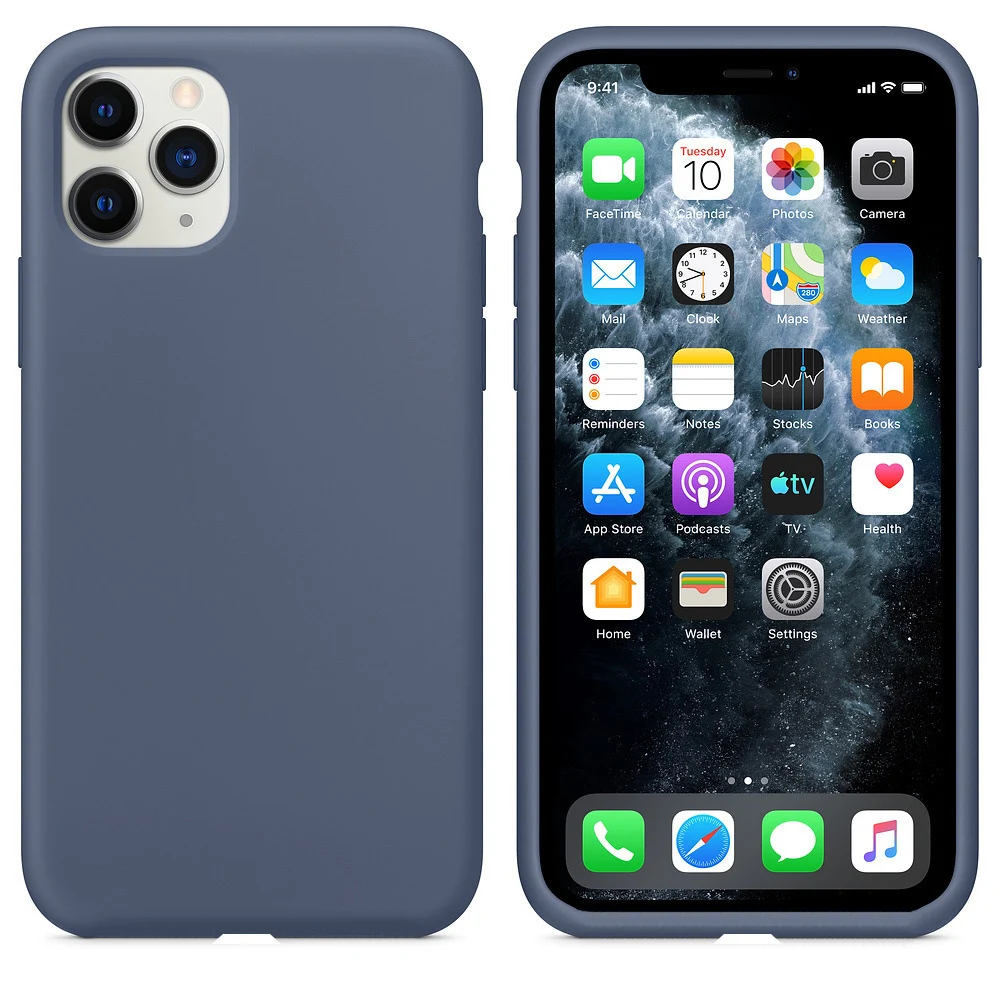 Alaskan Blue Для iPhone 11 Pro Чехол на iPhone11 11 Pro Max XR X XS Max 7 8 6 6S Plus чехол жидкий силиконовый противоударный чехол для телефона - Цвет: Alaskan Blue