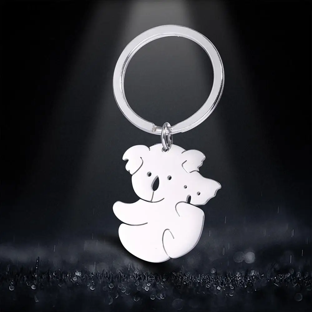 My Shape милый брелок для ключей Koala Mother And Baby Animal 316L подвеска из нержавеющей стали