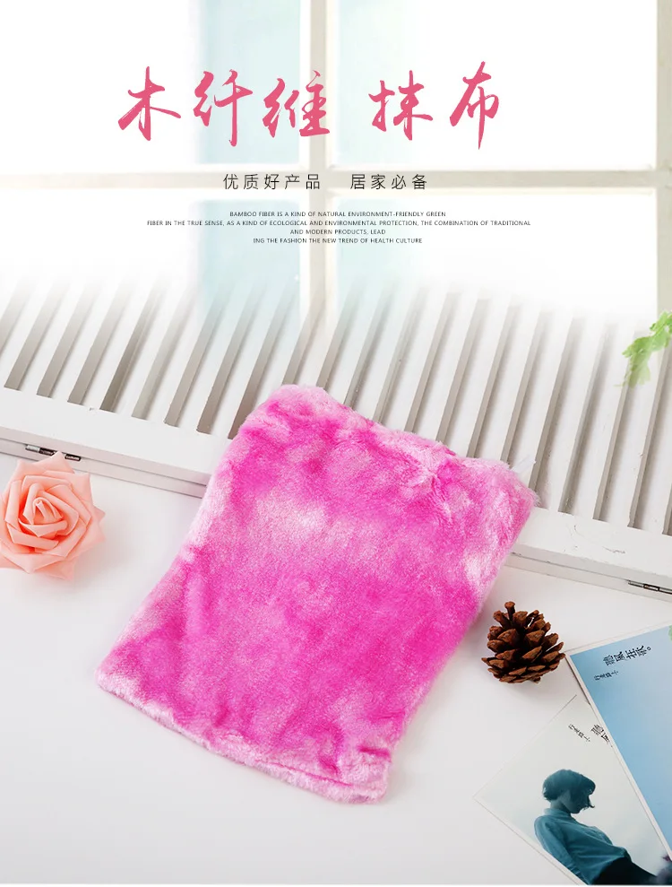 South Korea Bamboo Fabric Multi-functional Double-Sided Dish Towel Cloth Wood Fiber Oil-free Scouring Pad Kitchen Rags Wholesale