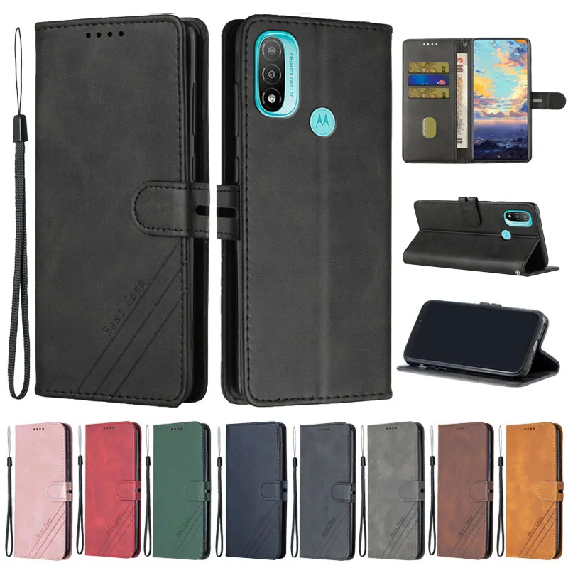 For Moto E20 Case Motoeola E20 Funda Leather Flip Case on sFor Coque Motorola Moto E40 E30 Phone Cases Magnetic Wallet Cover
