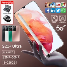 Galax – smartphone S21 Ultra 5G, téléphone portable, 16 go de ram, 512 go de rom, android 11.0, grande batterie de 6800mAh, 32 + 50MP, Qualcomm888, reconnaissance faciale, Version internationale